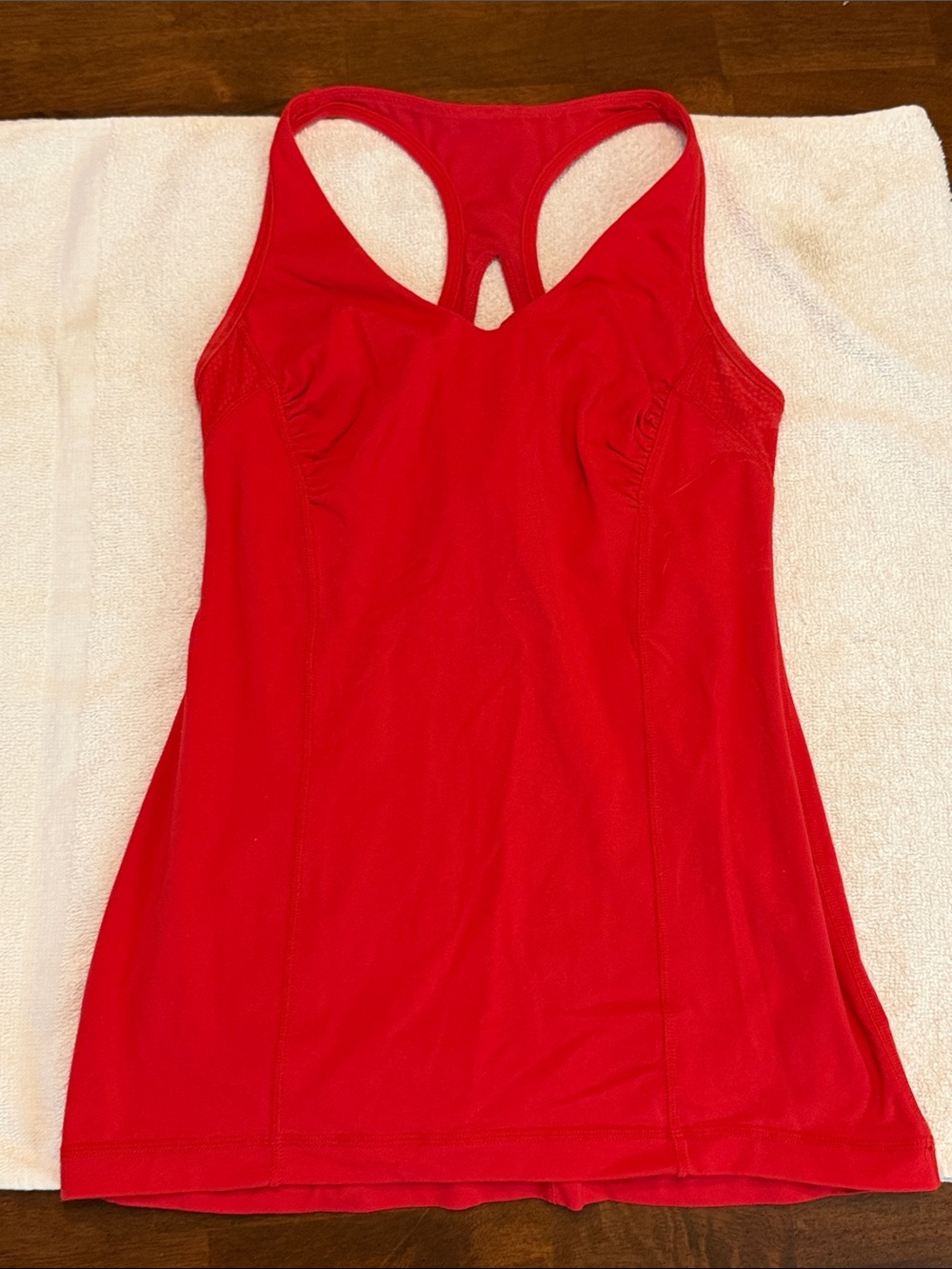 lululemon athletica Red Racerback Tank with Shelf Bra